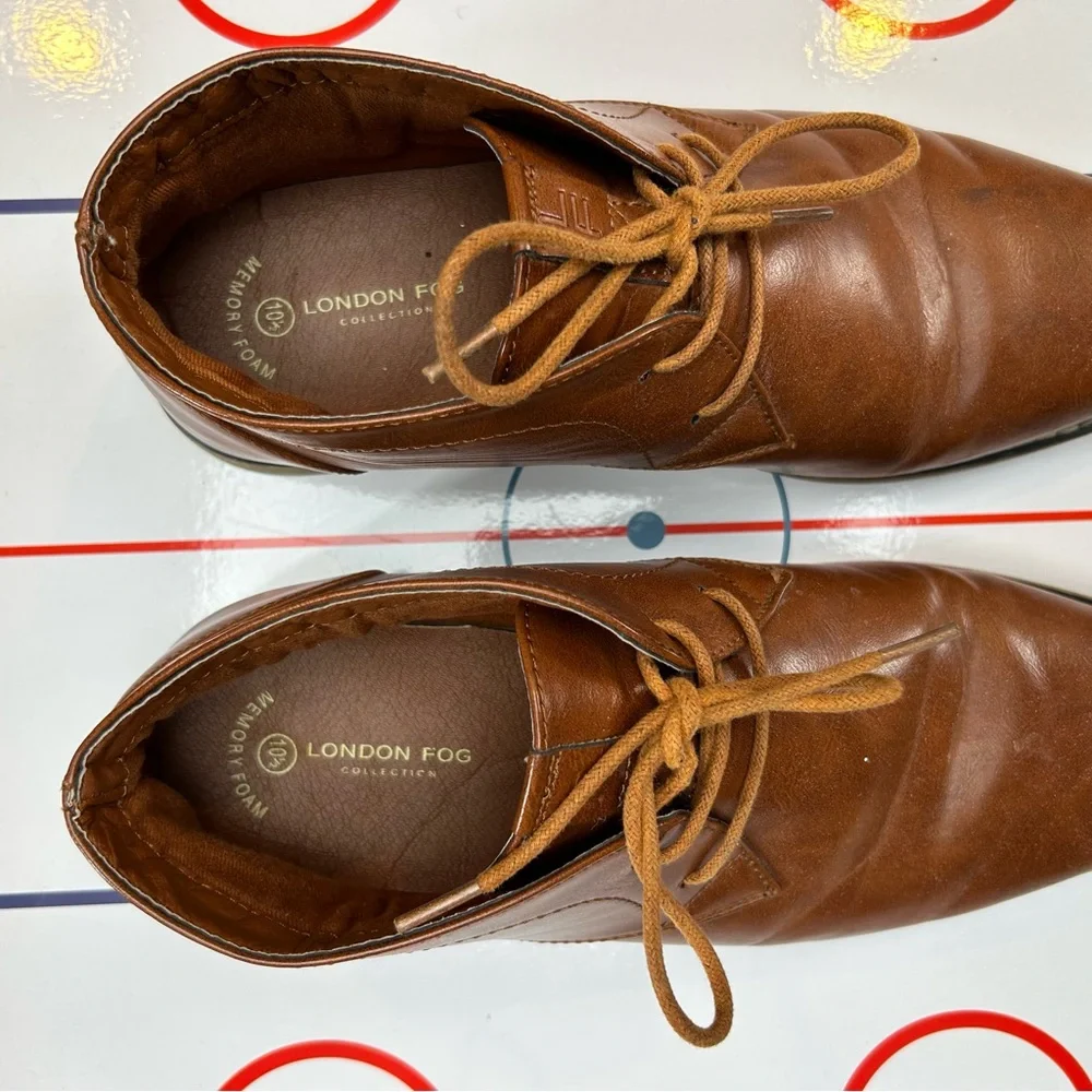 London Fog Blackburn Chukka Men’s Boots Shoes Size 10.5 Memory Foam‎ Color Brown